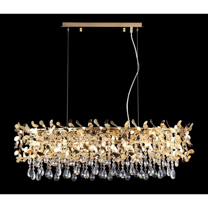 

Люстра Crystal Lux, Romeo 2831/308, E14, 8х60 Вт, 35х100х30 см, цвет золотой