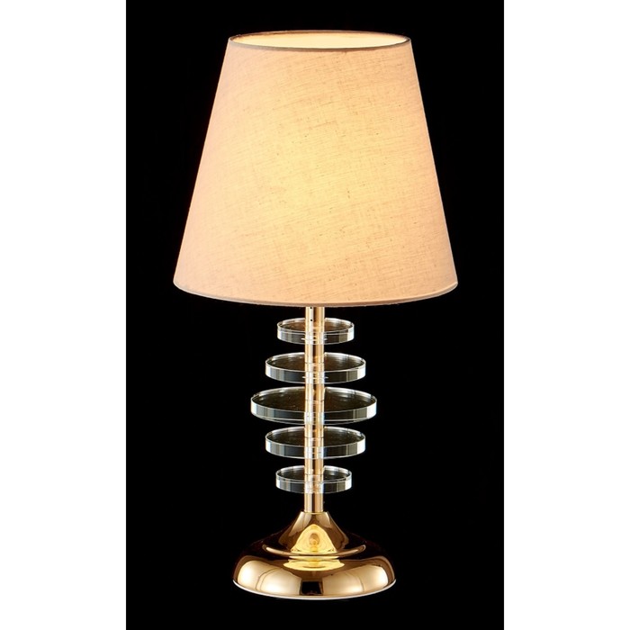 

Настольная лампа Crystal Lux, Armando gold 0181/501, E14, 1х60 Вт, 44х22х22 см, цвет золотой