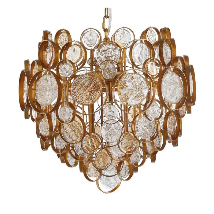 

Светильник подвесной Crystal Lux, Deseo 1560/206, G9, 6х60 Вт, 40х46х46 см, цвет золотой