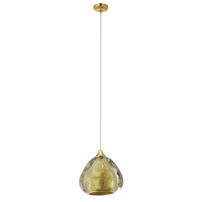

Светильник подвесной Crystal Lux, Verano 3710/201, G9, 1х15 Вт, 11х12х12 см, цвет золотой