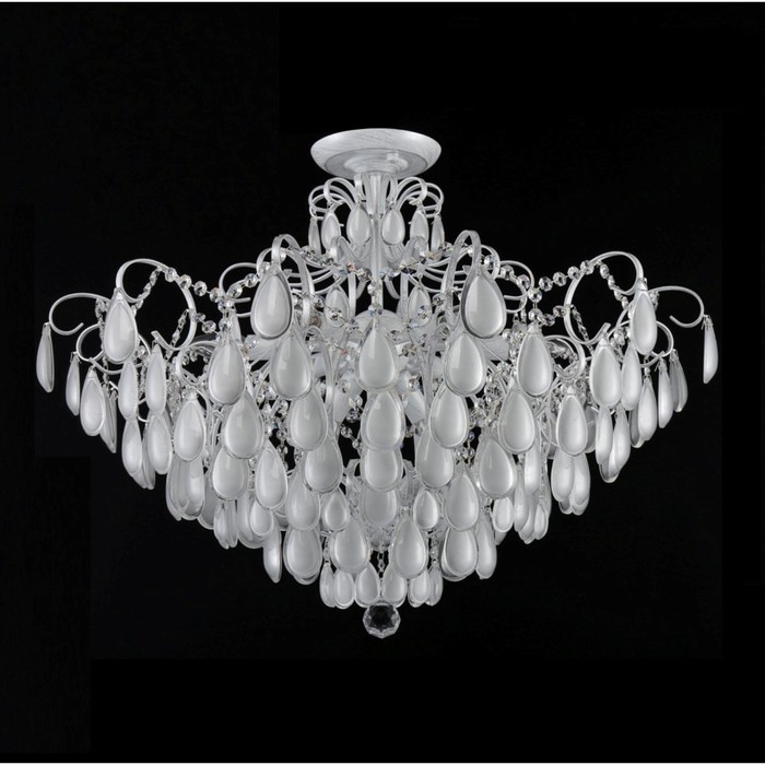 

Светильник потолочный Crystal Lux, Sevilia 2941/109, E14, 9х40 Вт, 52,1х74,4х74,4 см, цвет белый
