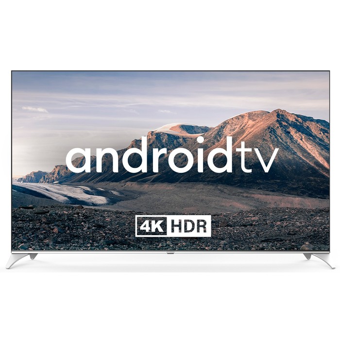 Телевизор QLED Hyundai 75 H-LED75QBU7500 Android TV Frameless черный/серебристый 4K Ultra hyundai h led43bu7006 android tv frameless black 4k ultra hd