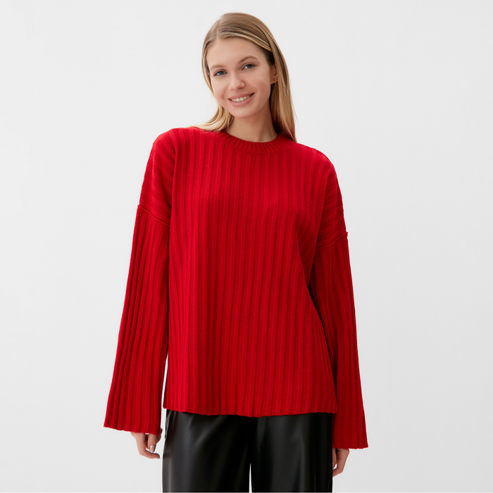 

Джемпер вязаный женский MINAKU:Knitwear collection цвет красный, размер 42-44