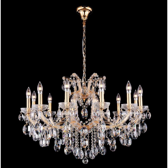 

Люстра Crystal Lux, Hollywood 2011/312, E14, 12х40 Вт, 65х90х90 см, цвет золотой
