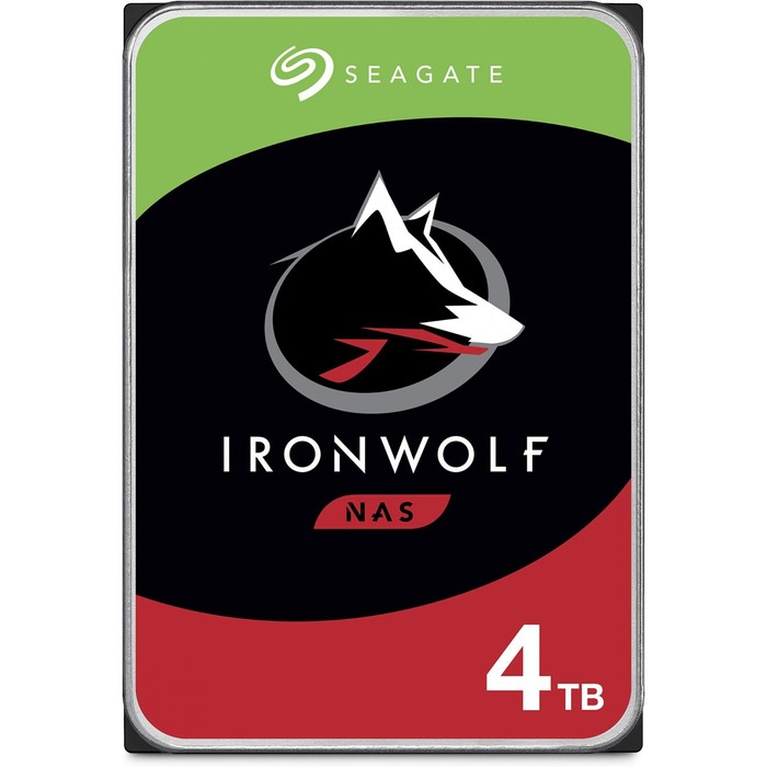 Жесткий диск Seagate SATA-III 4TB ST4000VN006 NAS Ironwolf (5400rpm) 256Mb 3.5 жесткий диск seagate ironwolf st4000vn006 nas 4tb 3 5 5400 rpm 256mb sata iii 512e