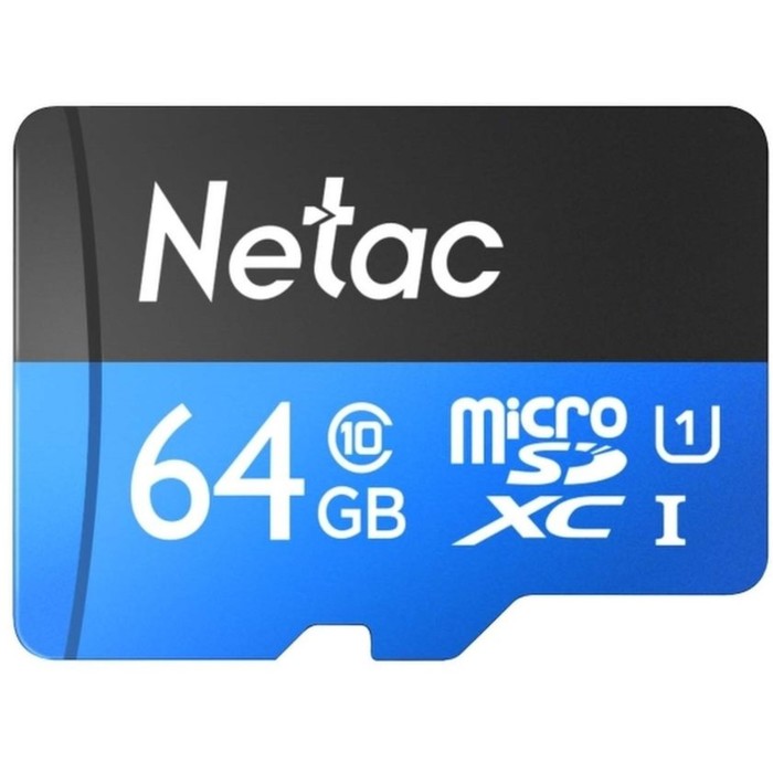 

Карта памяти microSDXC Netac 64GB NT02P500STN-064G-R P500 + adapter