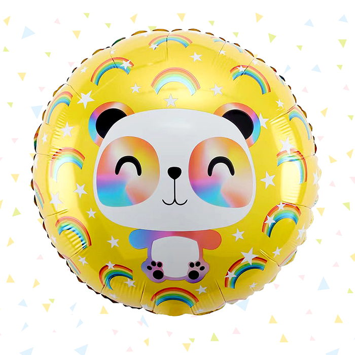 Шар фольгированный 18 «Радужная панда» шар фольгированный 33 панда