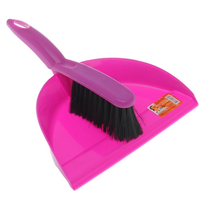 Набор для уборки "Клио", совок и щетка-сметка, цвет МИКС