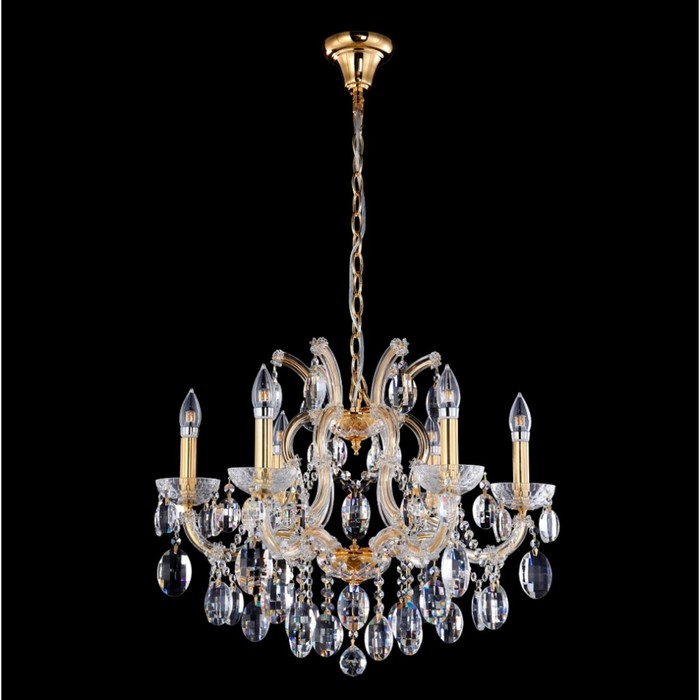 

Люстра Crystal Lux, Hollywood 2011/306, E14, 6х40 Вт, 52х63х63 см, цвет золотой