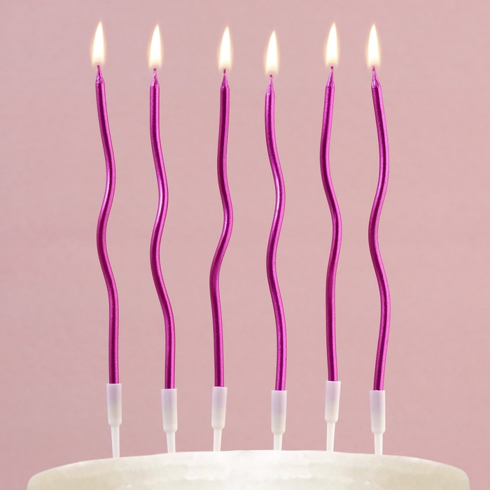 Свечи для торта «Для твоего праздника», фиолетовые, 10 шт. товары для праздника merimeri топперы для торта лес и олени 5 шт