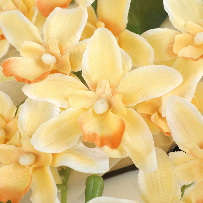 Цветы искусственные "Ветка жёлтых орхидей"