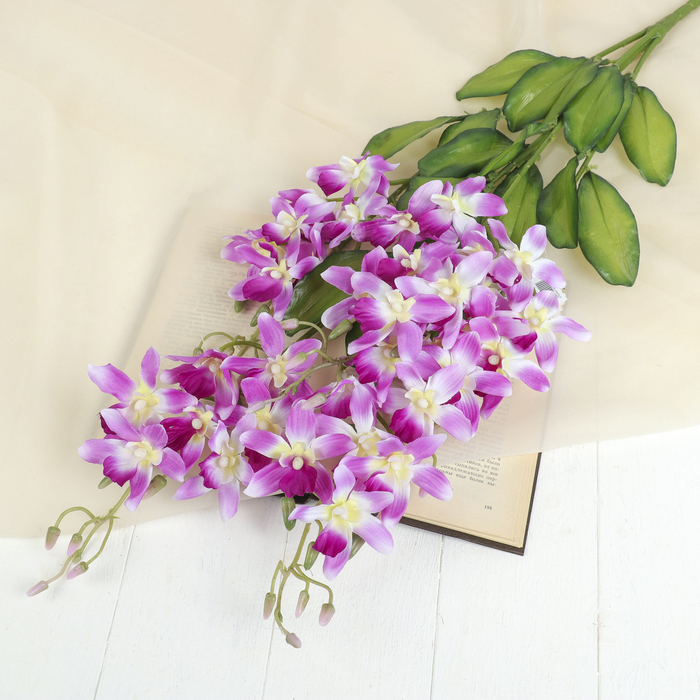Цветы искусственные "Ветка фиолетовых орхидей"