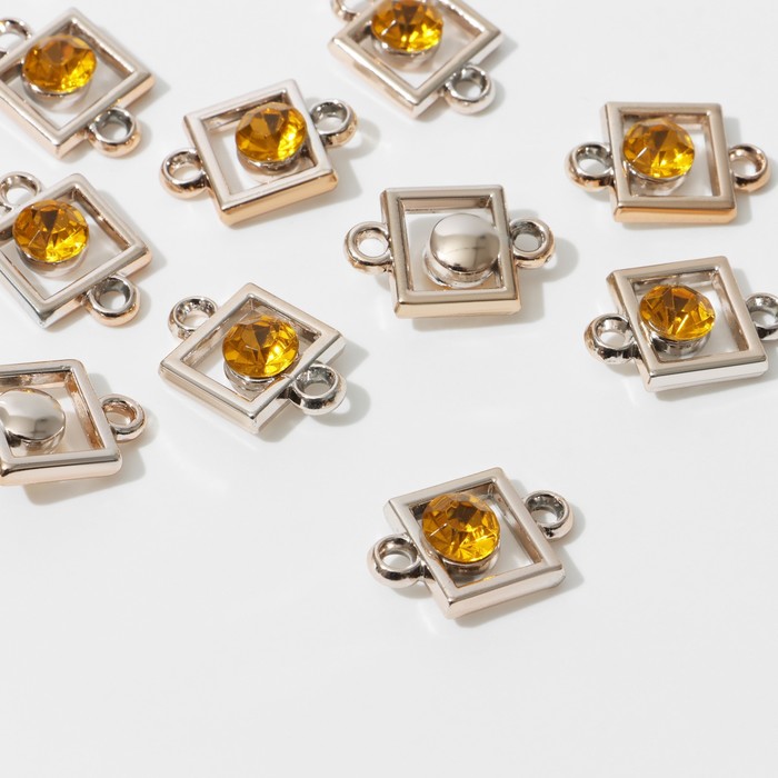 

Коннектор «Квадрат» 2,3×1,5×0,6 см, (набор 10 шт.), цвет золотой