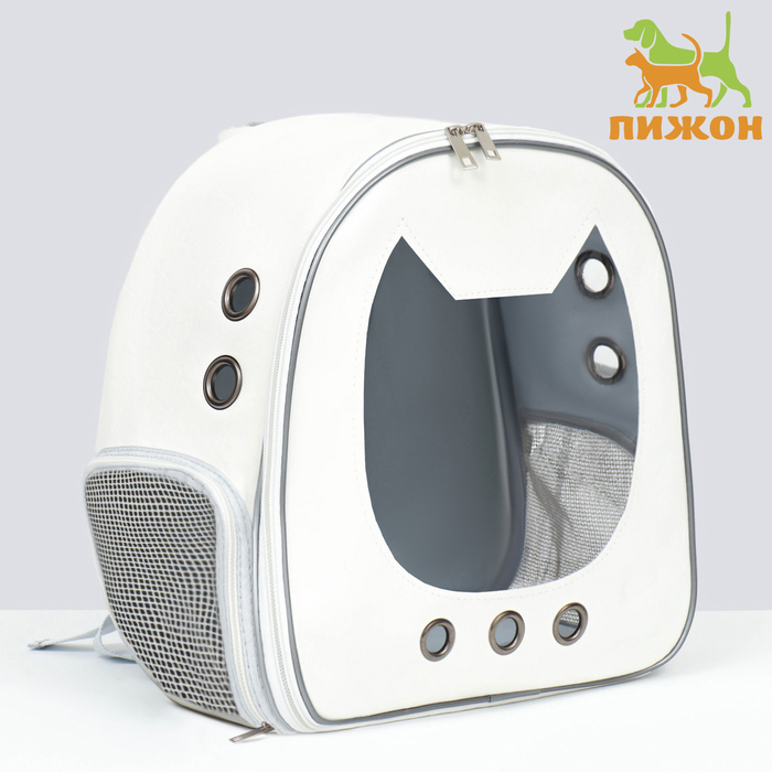 

Рюкзак для переноски "Котик", прозрачный, 32 х 21 х 35 см, белый