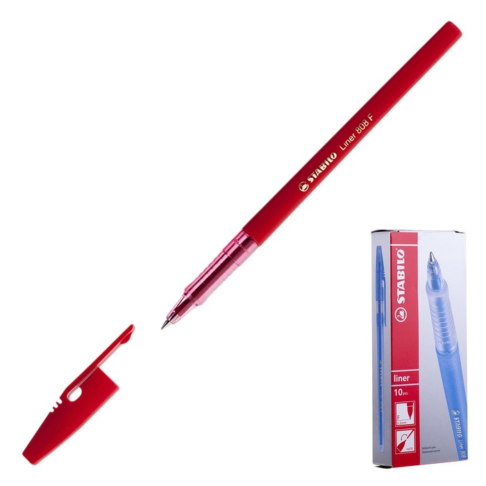 Ручка шариковая Stabilo Liner 808 0.5 мм стержень красный