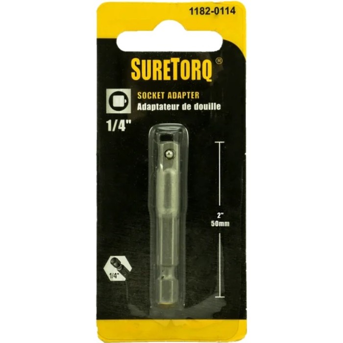

Адаптер для торцевых головок SureTorq 1182-0114RU, S2, с 1/4" на 1/4", 50 мм