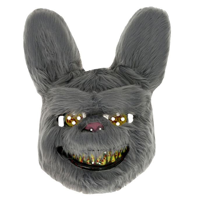 Карнавальная маска Страшный заяц цвет серый