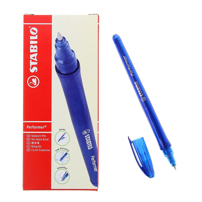 Ручка шариковая Stabilo масляная основа Performer 0.5 мм, стержень синий