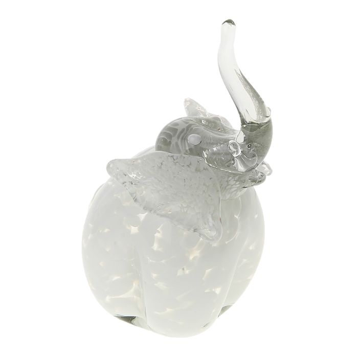 сувенир "Слон" h180 мм.бел. стеклокрошка