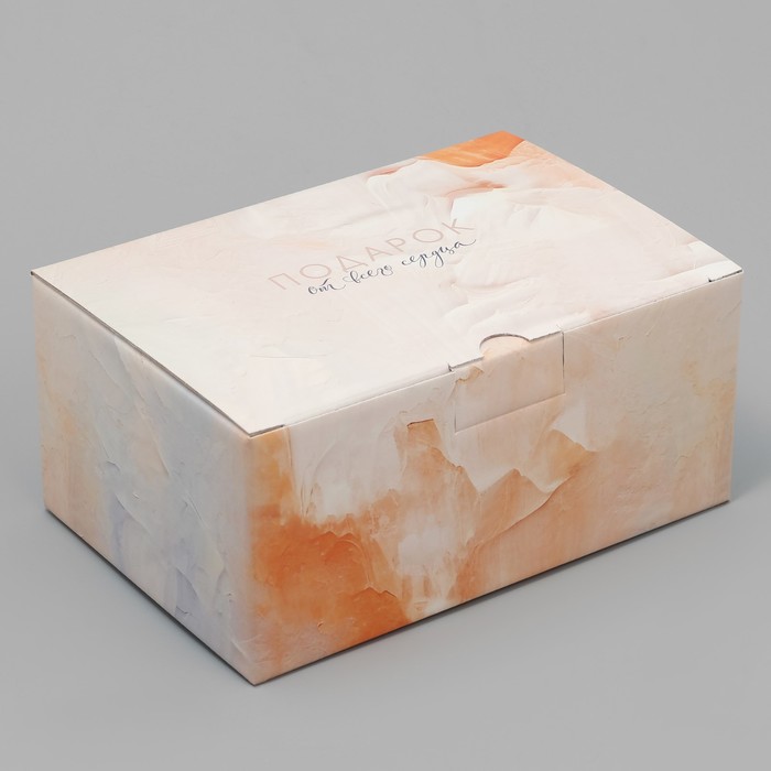 Коробка подарочная складная, упаковка, «Подарок от всего сердца», 22 х 15 х 10 см