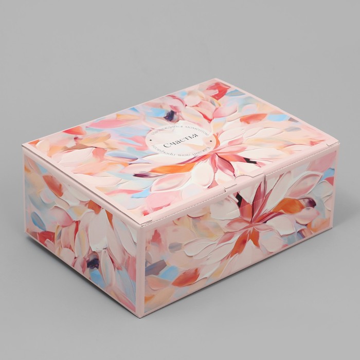 Коробка подарочная складная, упаковка, «Наслаждайся моментом », 26 х 19 х 10 см мини коробка дарите счастье наслаждайся моментом микрогофрокартон