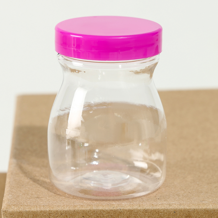 

Основа для творчества и декора - баночка с крышкой «Округлая», размер — 6,4 × 4 × 4 см, цвета МИКС