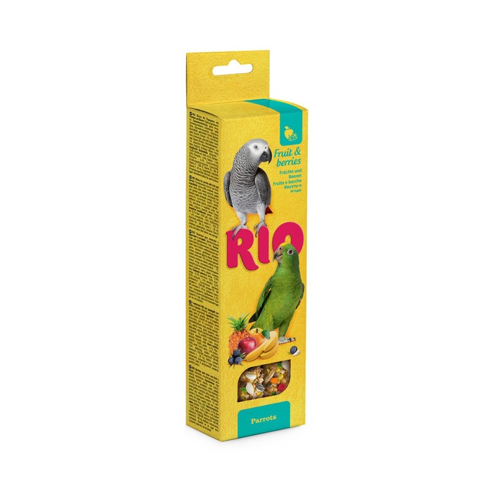 RIO Палочки для попугаев с фруктами и ягодами, 2 х 90 г рио рио палочки для попугаев с фруктами и ягодами 2х90 г 180 г
