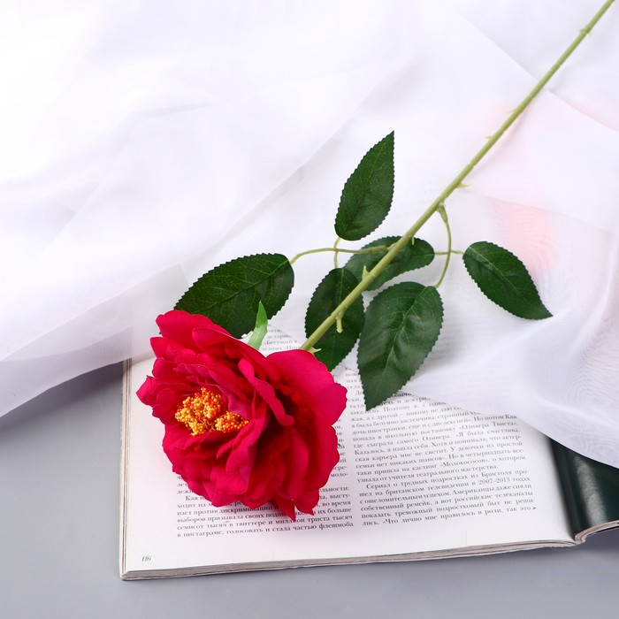 Цветы искусственные Роза Претти d-10 см 55 см, малиновый цветы искусственные роза нежный бархат d 12 см h 55 см красный