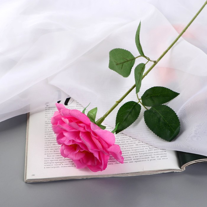 Цветы искусственные Роза Претти d-10 см 55 см, розовый цветы искусственные пион d 14 см 55 см микс