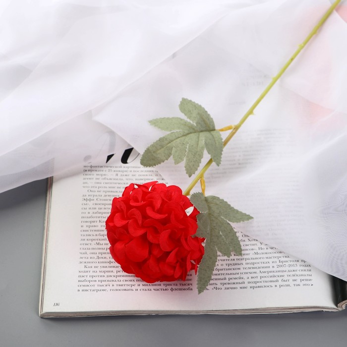 Цветы искусственные Гортензия галант d-7 см 43 см, красный цветы искусственные гортензия розита 60 см белый