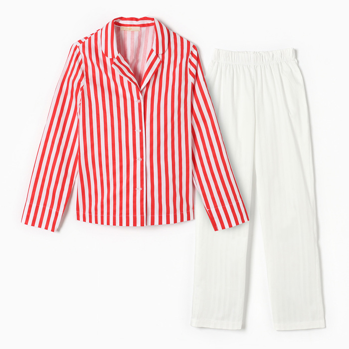 Пижама женская (рубашка и брюки) KAFTAN Полоса р. 40-42 цена и фото
