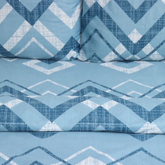 фото Постельное бельё 1,5сп экономь и я zigzag, 143х215см, 145х214см, 50х70см-1шт, микрофибра, 60г/м2