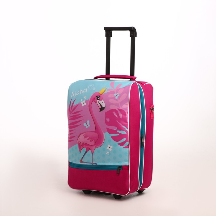 Чемодан детский малый 20, цвет розовый beyond time v458 розовый чемодан детский единорог с веточкой