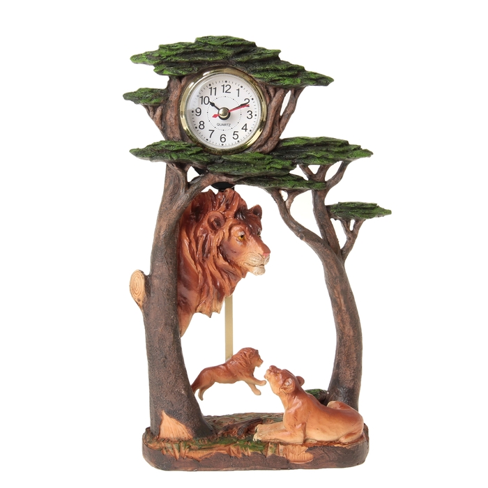 Часы настольные "Львы"