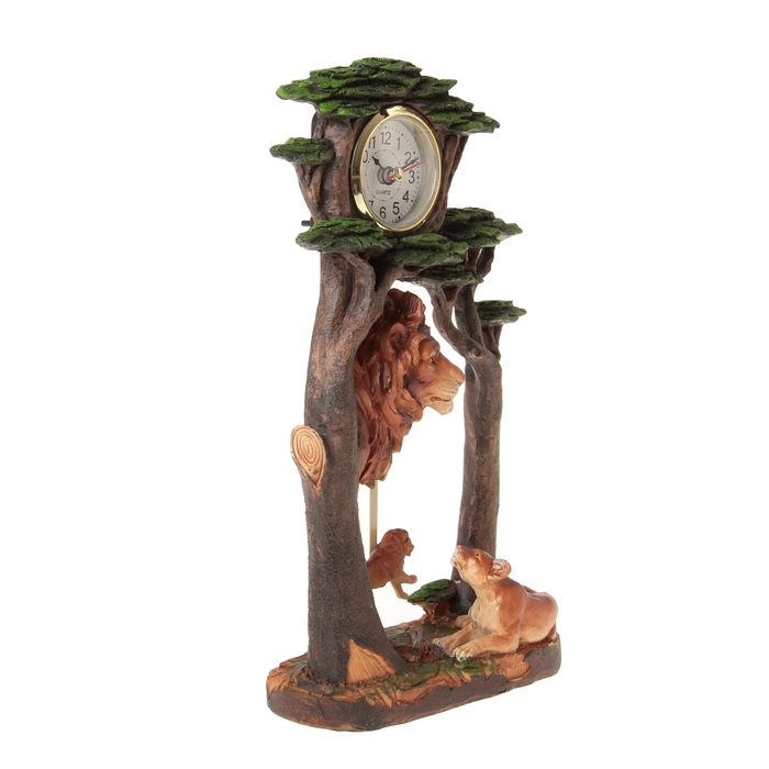 Часы настольные "Львы"