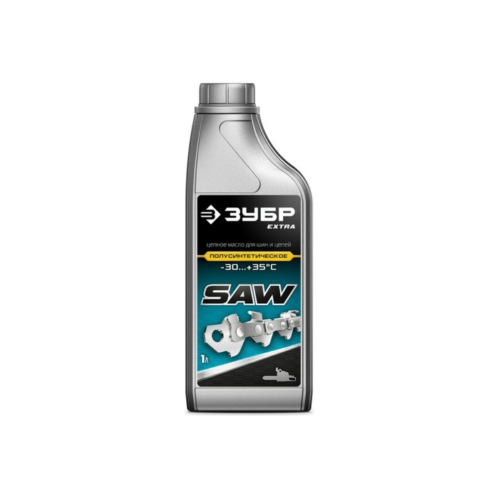 Масло ЗУБР 70621-1, полусинтетическое, цепное, для бензо и электропил, 1 л масло цепное калибр 1 л