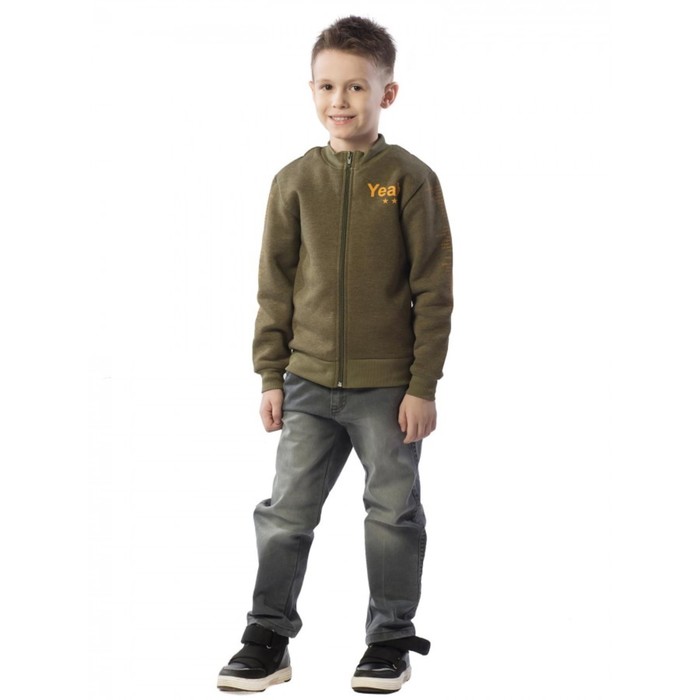 Бомбер для мальчика, рост 104 см, цвет хаки куртка бомбер для мальчика рост 110 см цвет хаки