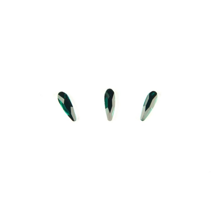фото Стразы для дизайна ногтей tnl «луч малый», изумрудные, 10 шт