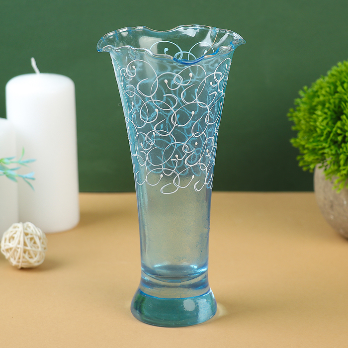 Ваза "Ажур", синяя