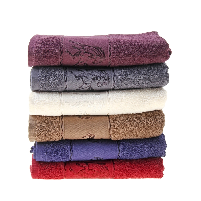 Полотенце махровое Fiesta Мустанг 50*90 см бежевый 500гр/м, хлопок 100%