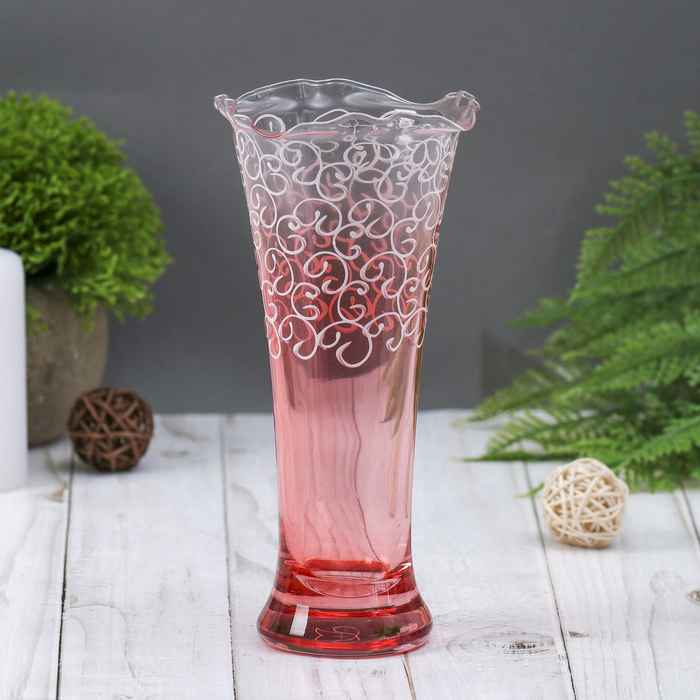 Ваза "Ажур", красная