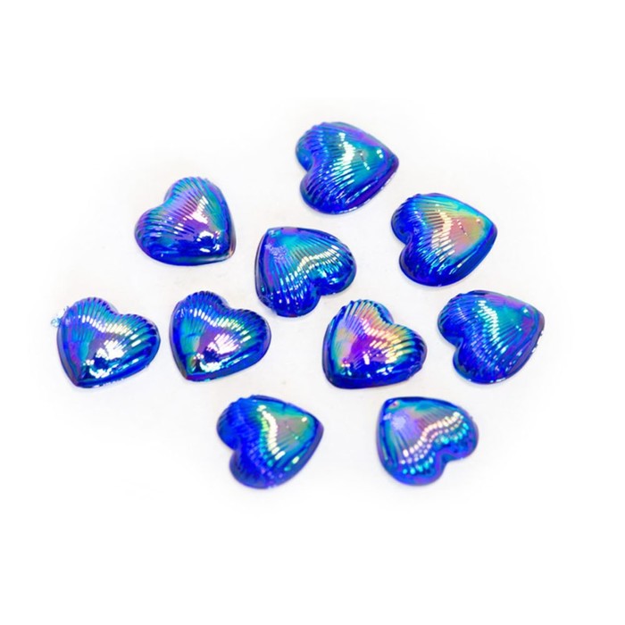 Дизайн пластиковый TNL «Сердце», синий, 10 шт