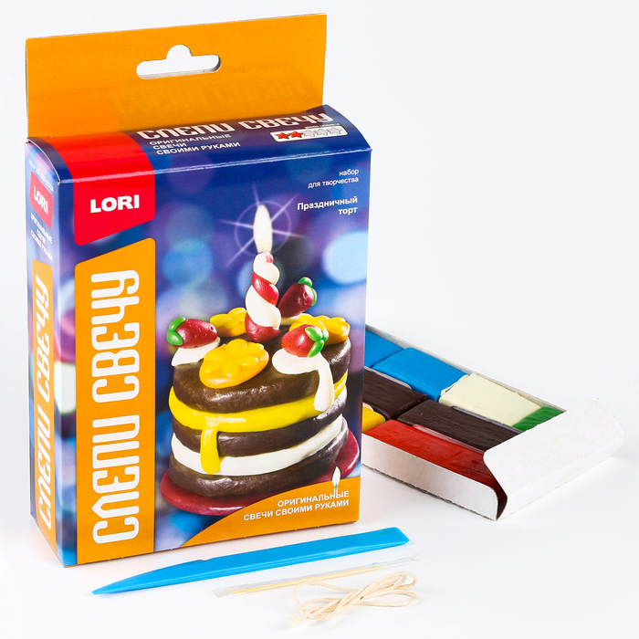 фото Набор для творчества «восковая свеча. праздничный торт» lori