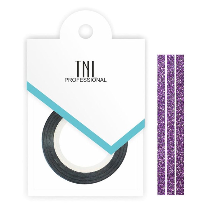 Нить для дизайна ногтей на клеевой основе TNL, 2 мм, перламутровая, фиолетовая нить для дизайна ногтей на клеевой основе tnl 2 мм перламутровая чёрная