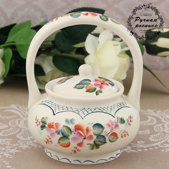 Сахарница "Утренние цветы" с крышкой