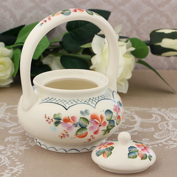 Сахарница "Утренние цветы" с крышкой