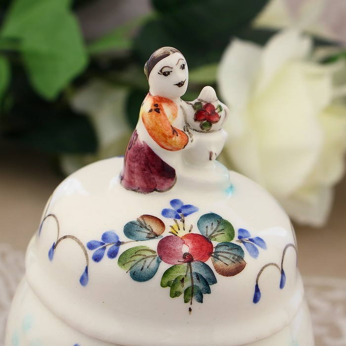 Емкость для сухого чая "Роза" 1 сорт, 450 мл