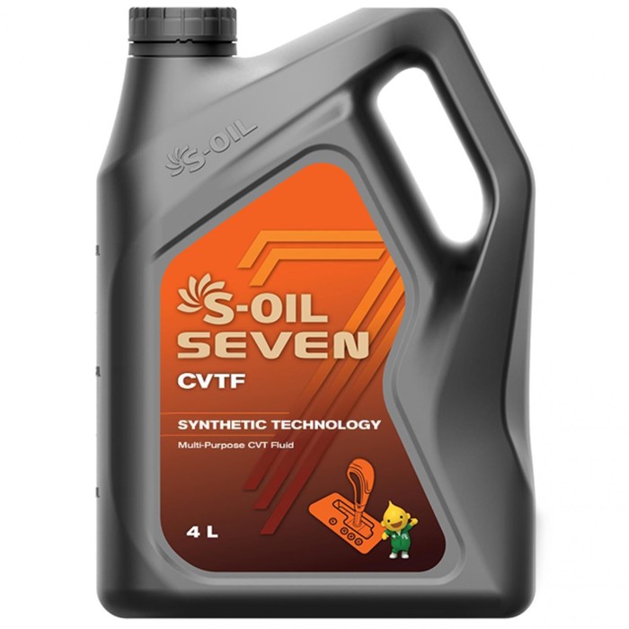 Трансмиссионное масло S-OIL 7 CVTF, 4 л масло трансмиссионное s oil cvtf синтетическое 1 л