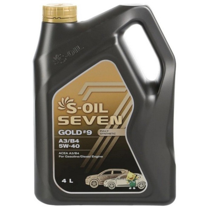 фото Автомобильное масло s-oil 7 gold #9 a3/b4 5w-30 синтетика, 4 л s-oil seven