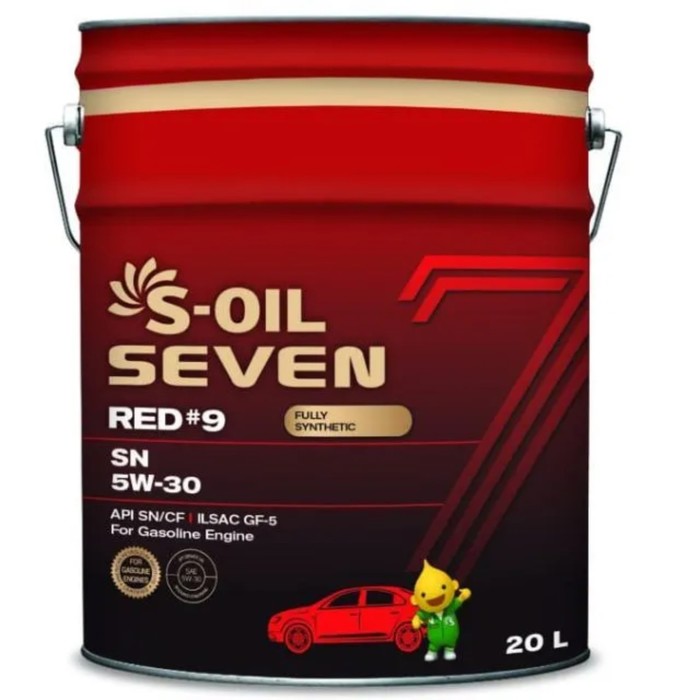 фото Автомобильное масло s-oil 7 red #9 sn 5w-30 синтетика, 20 л s-oil seven